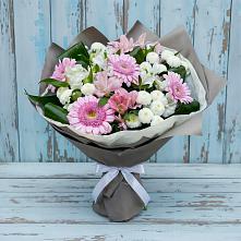 Букет цветов из:  Герберы, Альстромерии и Хризантемы в Сергиевской