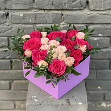 Цветочная композиция из Розы в коробке в Сергиевской