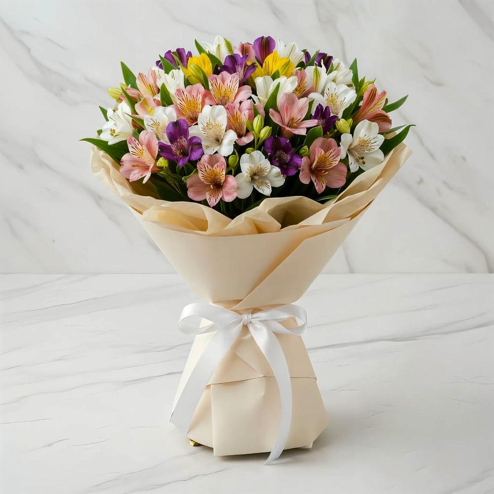 Букет цветов из: Альстромерии в Сергиевской