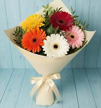 Букет цветов из:  Герберы #REPLACE_PRED# Сергиевской