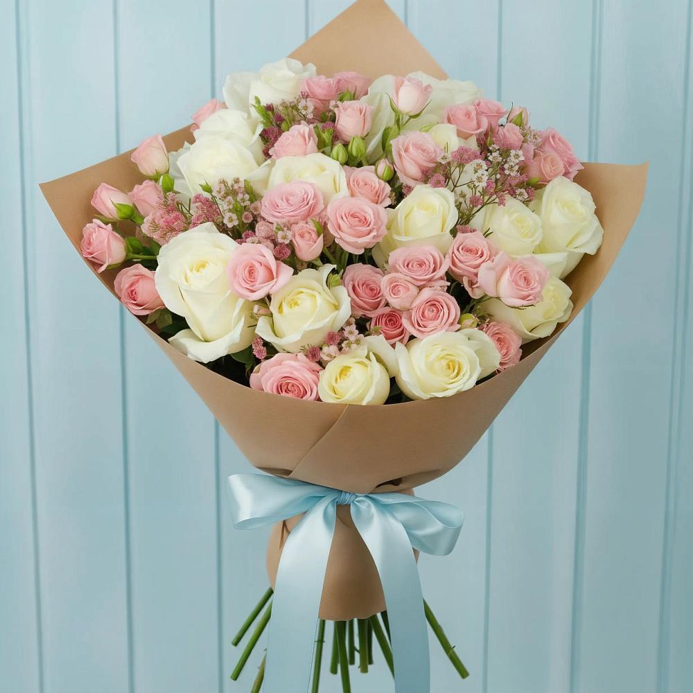 Букет цветов из: Розы в Сергиевской