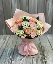 Букет цветов из:  Гвоздики, Розы и Хризантемы в Сергиевской