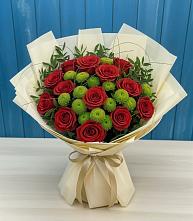 Букет цветов из:  Розы и Хризантемы в Сергиевской