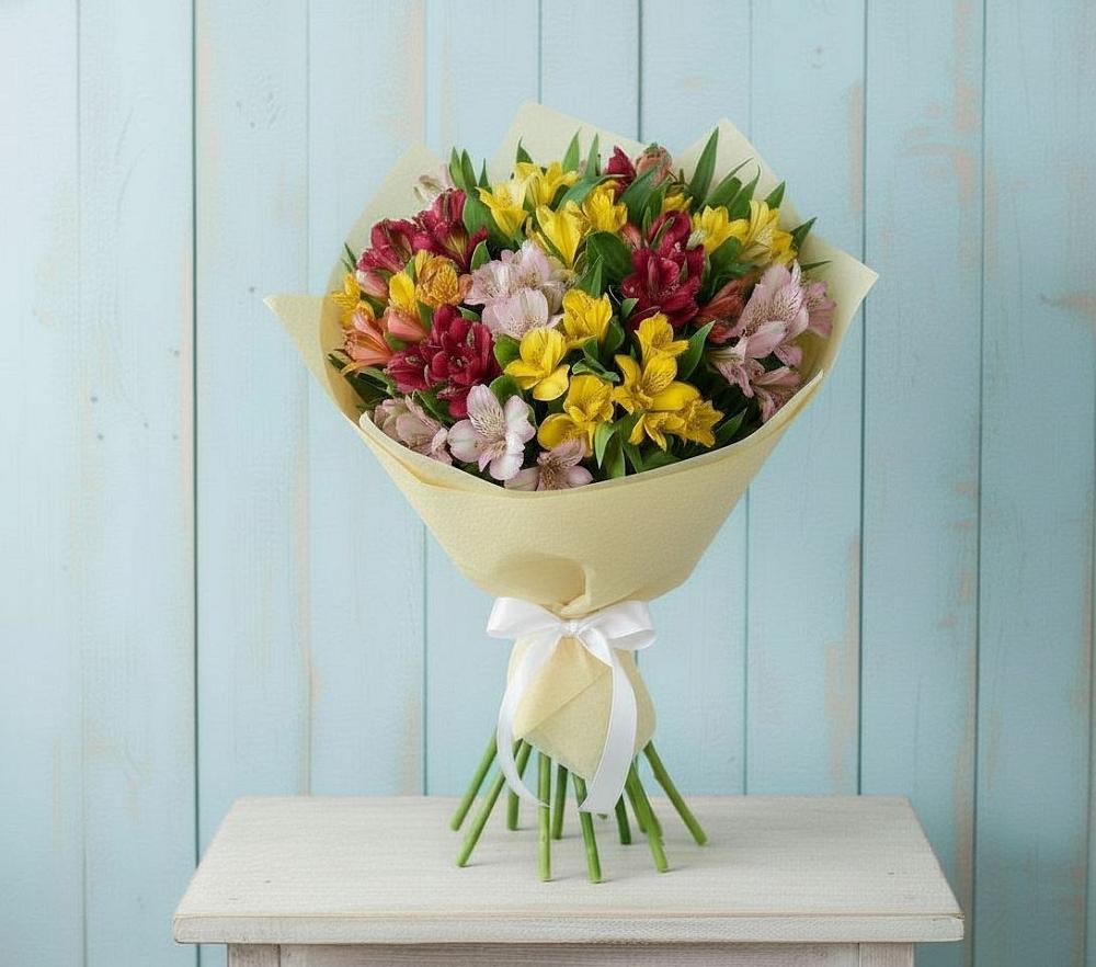 Букет цветов из: Альстромерии в Сергиевской