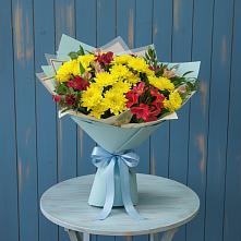 Букет цветов из:  Альстромерии и Хризантемы в Сергиевской