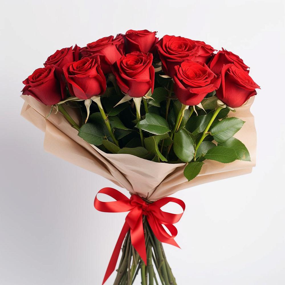 Букет 11 Красных роз Эдлесс Лав в Сергиевской