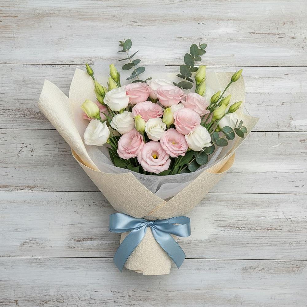 Букет цветов из: Лизиантусы в Сергиевской